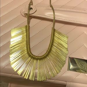 Stella & Dot Gold Bib Necklace